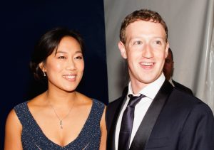 Facebook founder Mark Zuckerberg and his wife Priscilla Chan (photo by gettyimages)